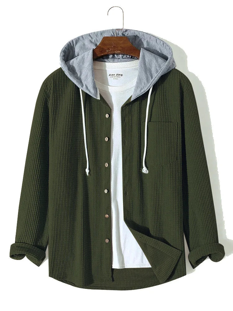 Lässiges Strick-Hoodie-Shirt