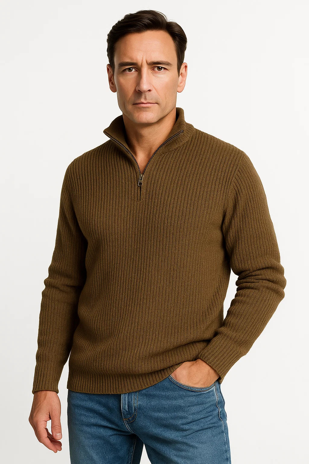 Herrenpullover | Halber Reißverschluss & Zeitloses Design