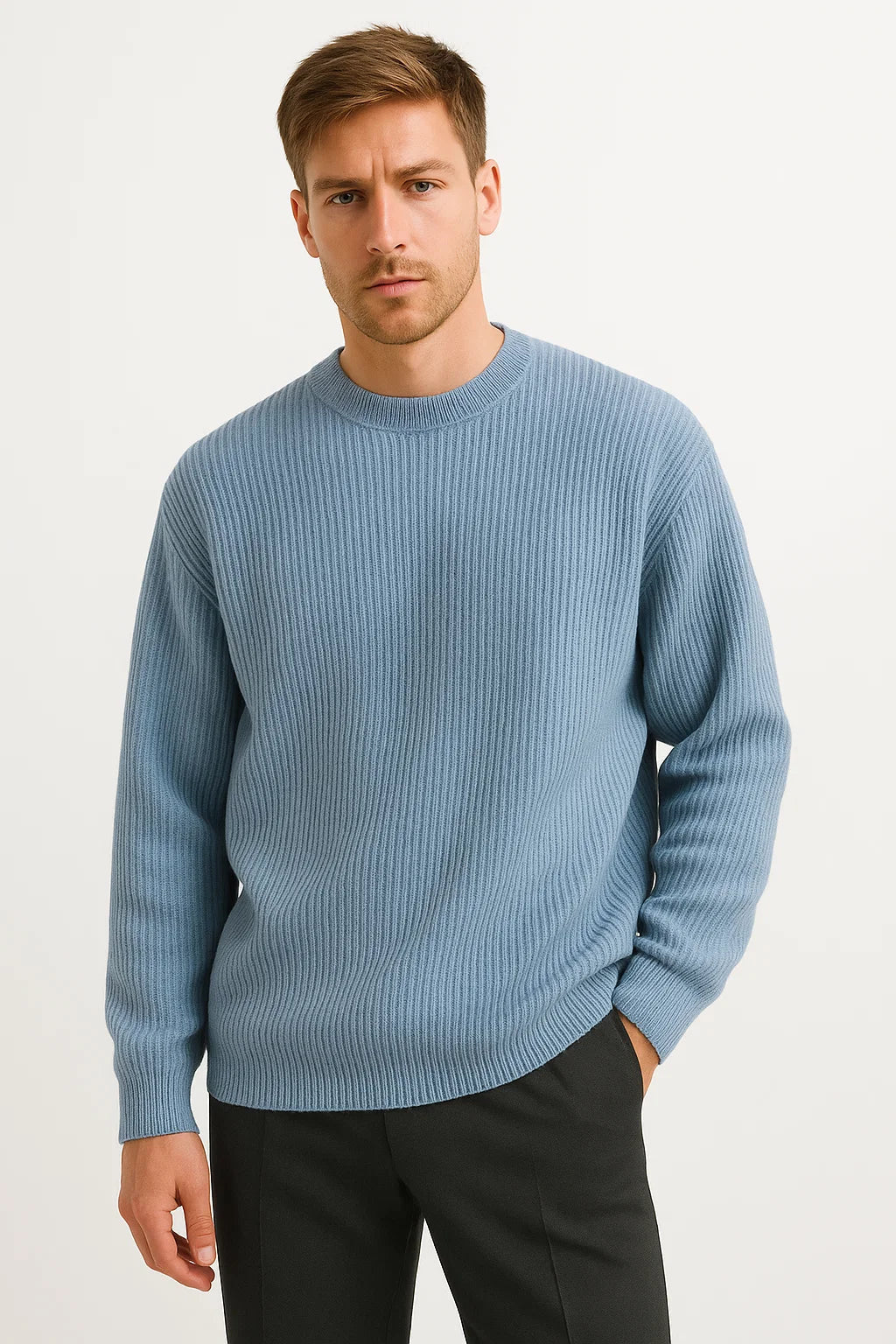 Jersey de punto para hombre | Corte oversize y textura acanalada