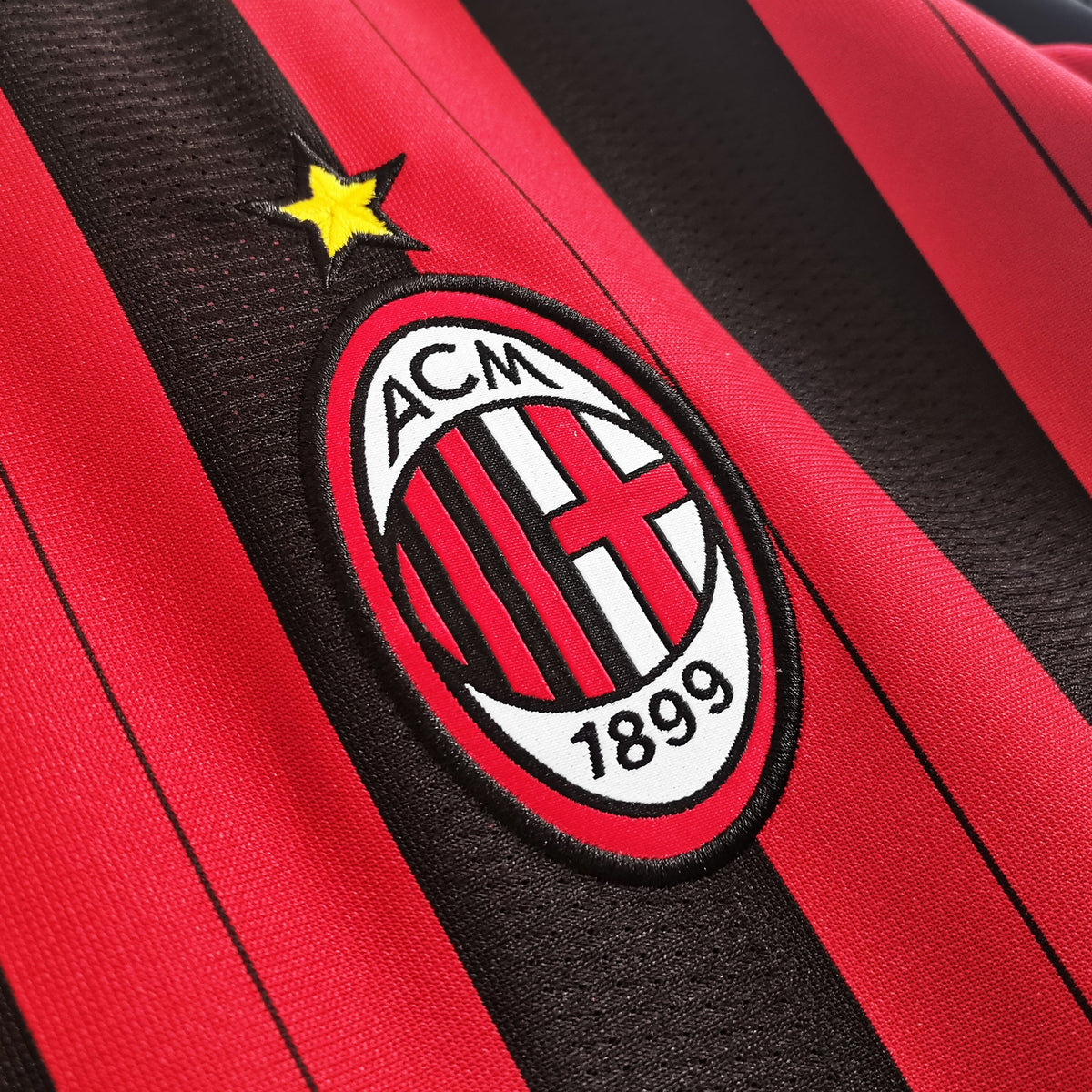 Camiseta local del AC Milan para hombre 2013/14 – manga larga, retro vintage