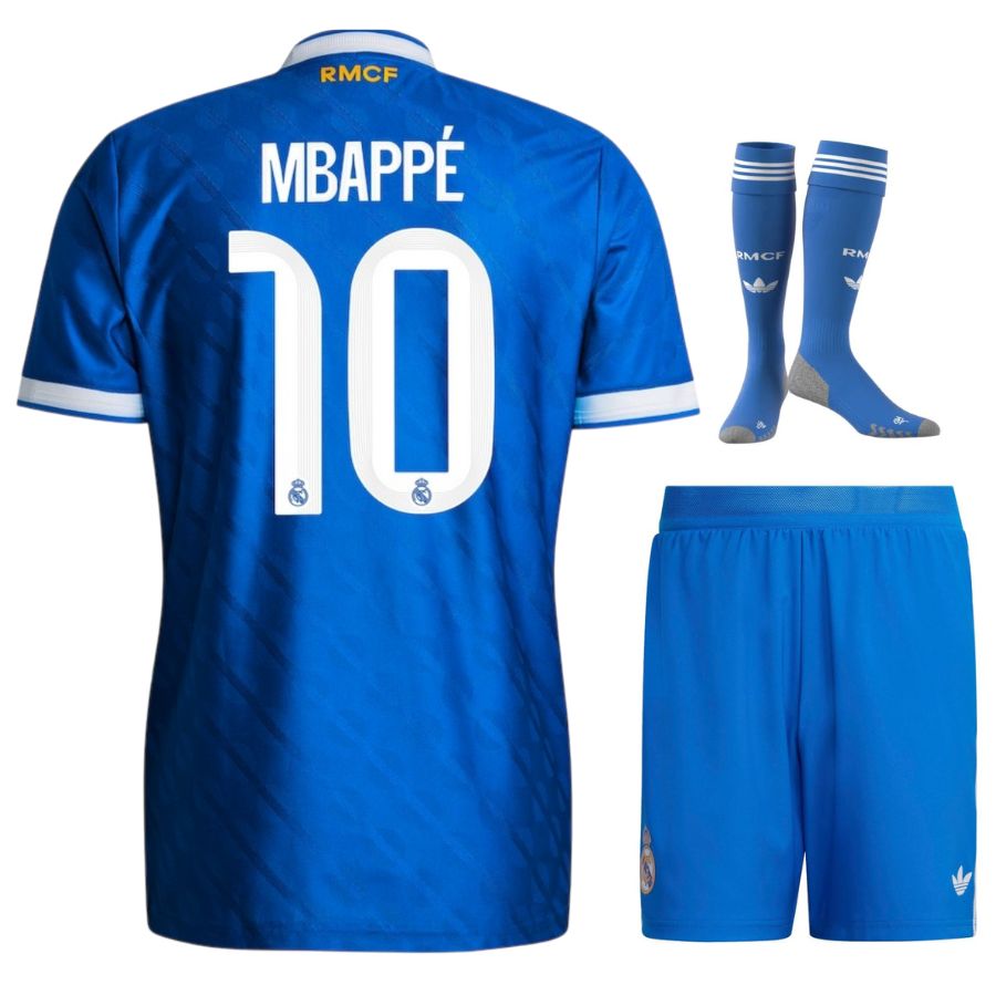 Conjunto de tercera equipación del Real Madrid para niño 2025/26 – azul