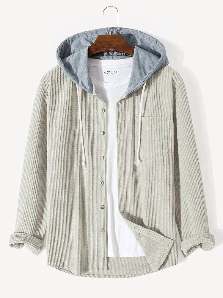 Lässiges Strick-Hoodie-Shirt
