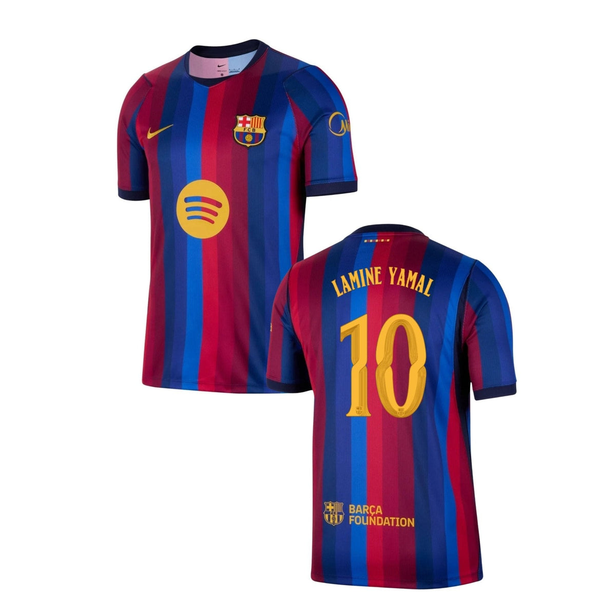 Camiseta local del FC BARCELONA 2026/27 para hombre - Versión jugador - LAMINE YAMAL 10 (estilo Champions League)