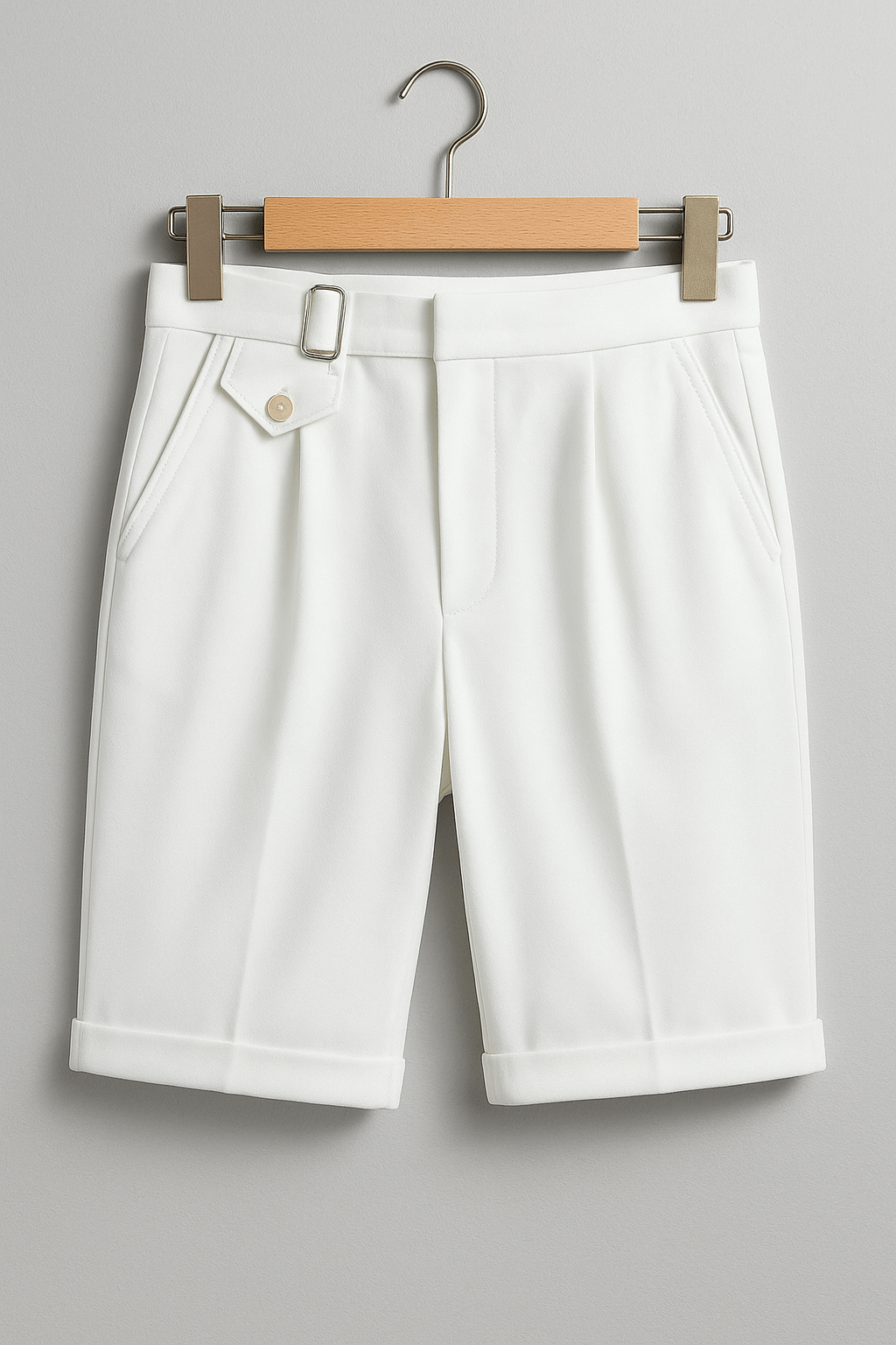 Pantaloncini Plissettati da Uomo con Fibbia Laterale | Stile Estivo Elegante