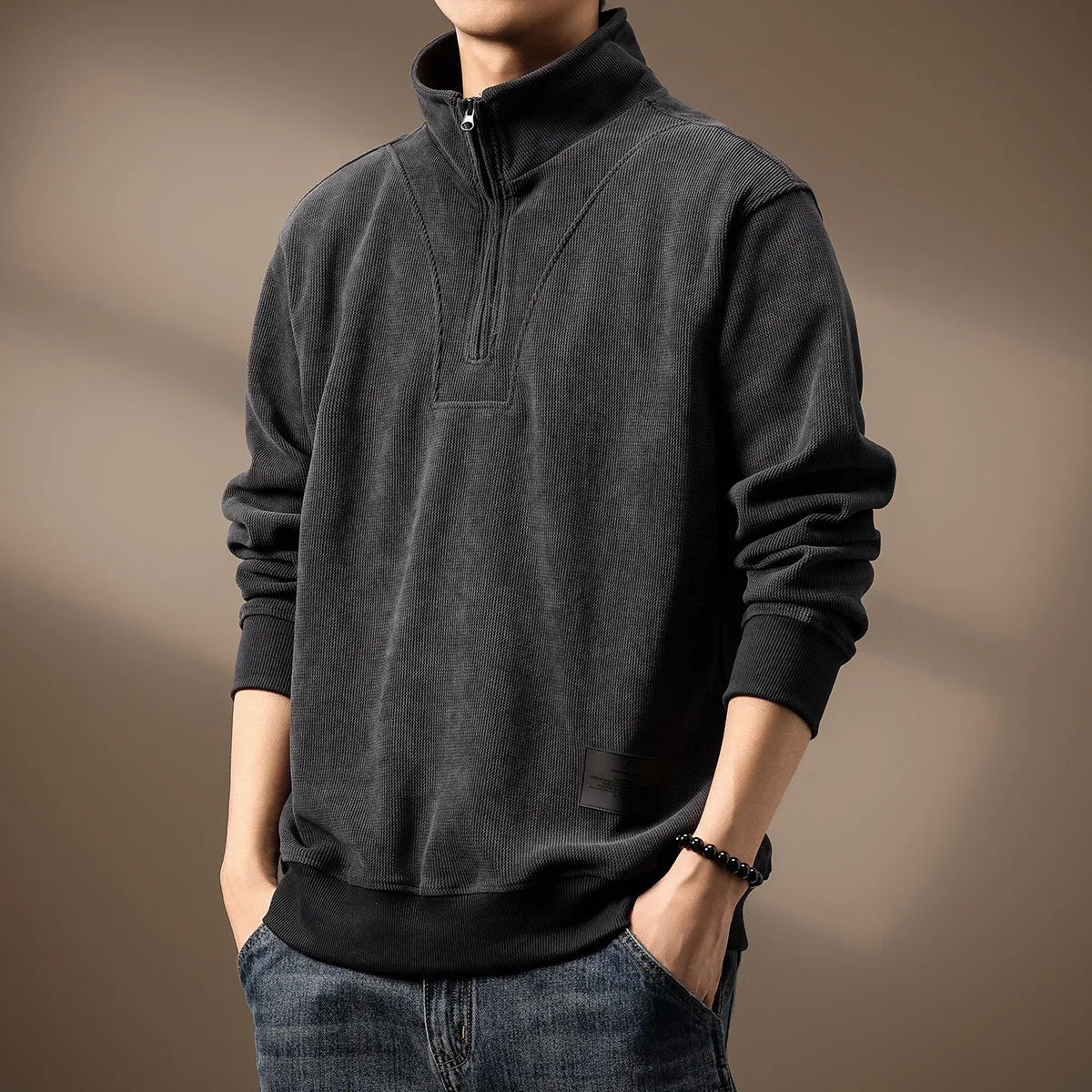 Maglione Alder con Mezza Cerniera