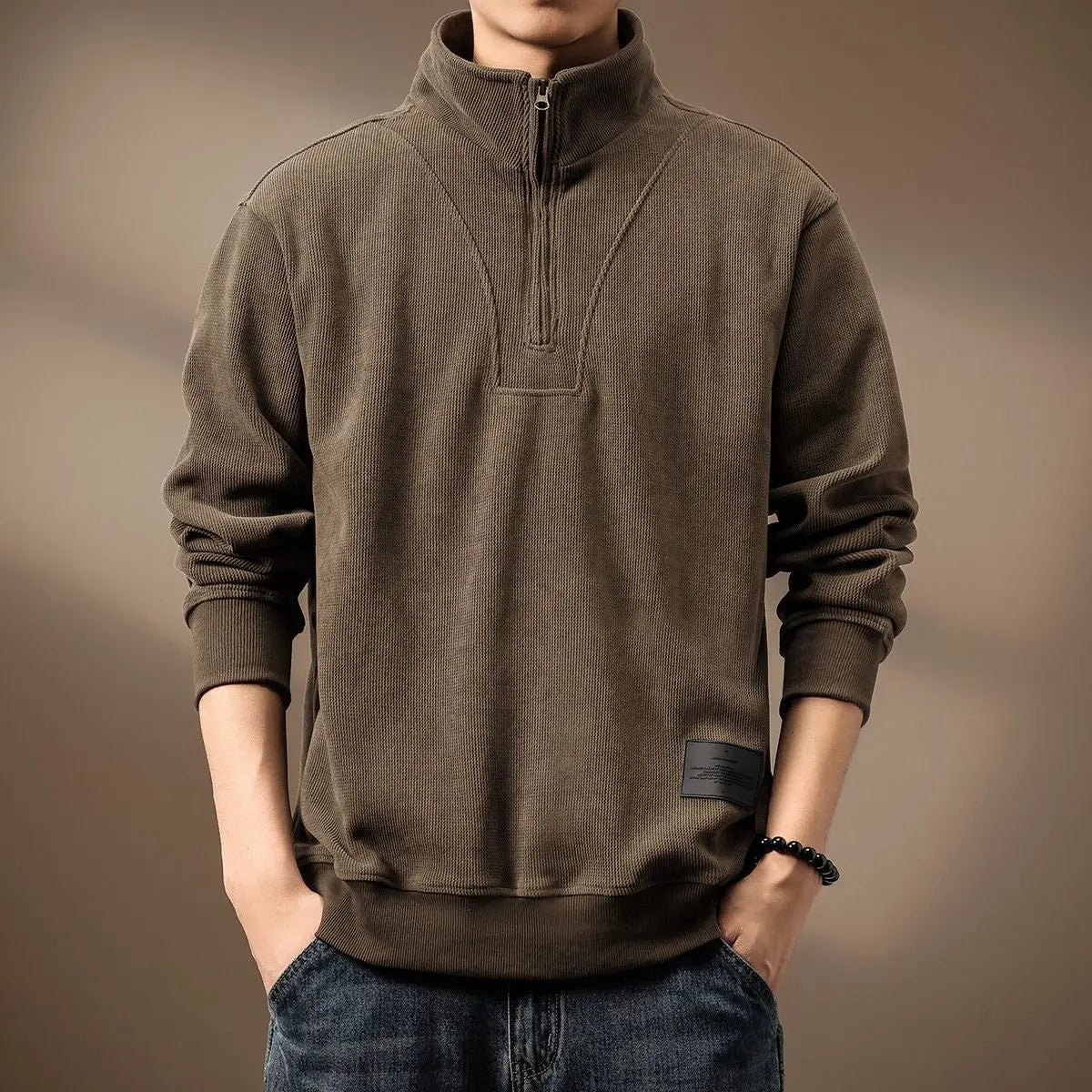 Maglione Alder con Mezza Cerniera