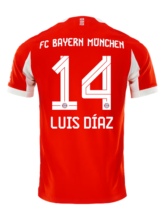 Maglia da gioco casa LUIS DIAZ 14 Bayern Monaco 2025/26