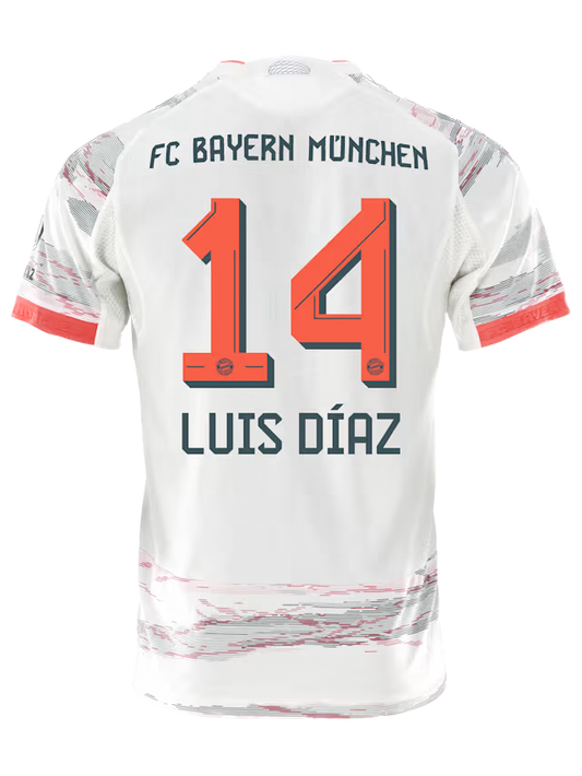 Maglia trasferta LUIS DIAZ 14 Bayern Monaco 2025/26