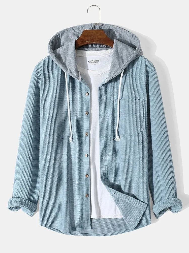 Felpa Casual con Cappuccio in Maglia