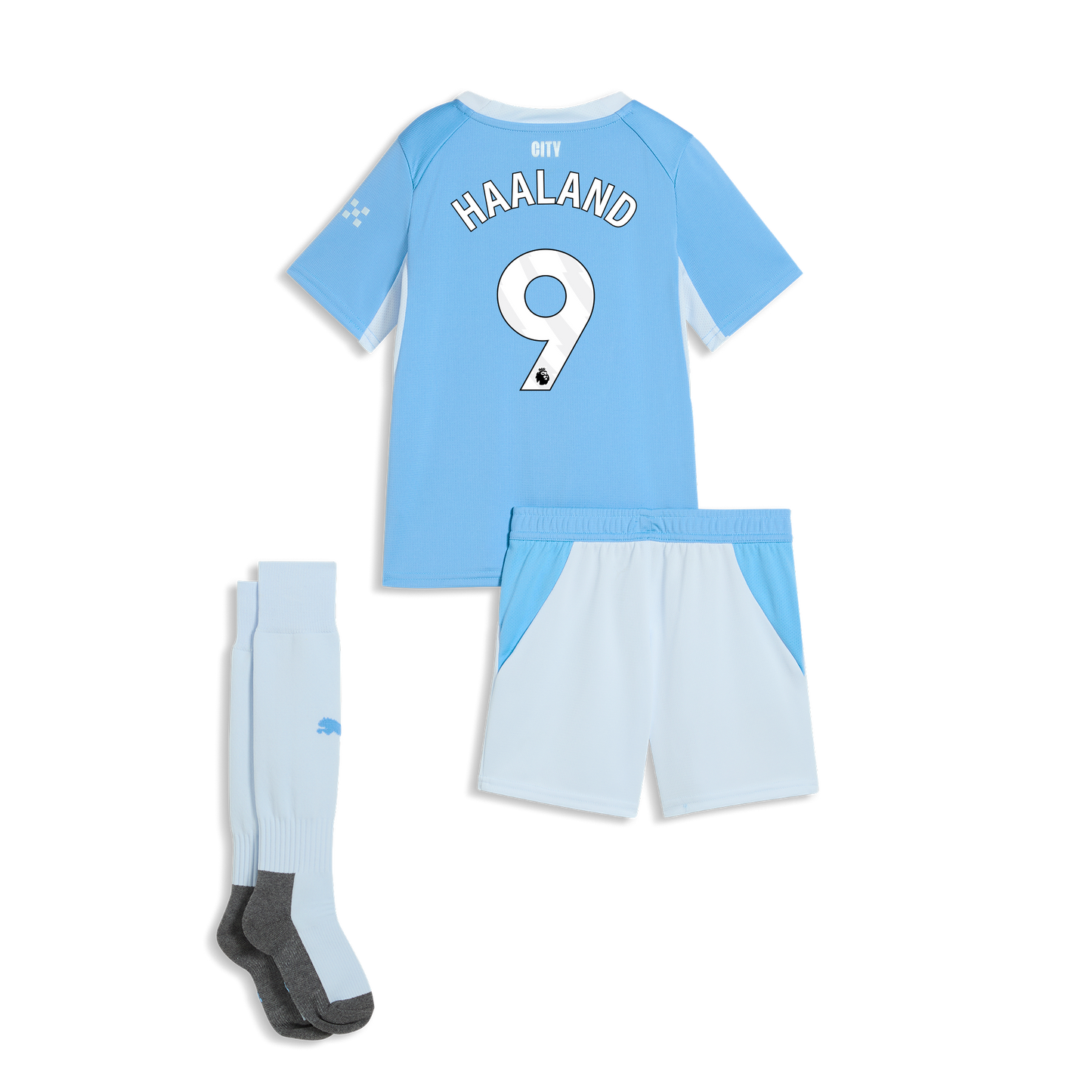 Man City 2026/27 Haaland 9 Heim Kindertrikot