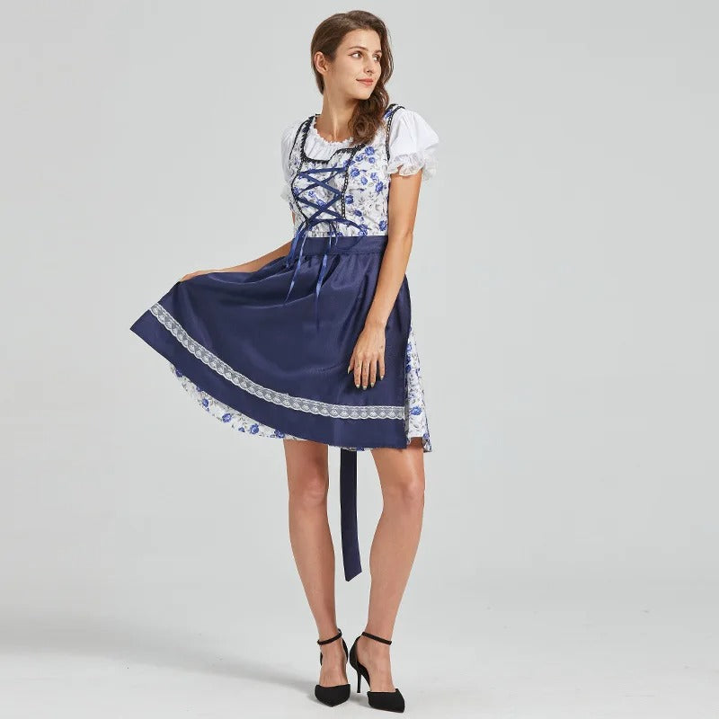 Oktoberfest-Kleid für Damen mit Blumenmuster