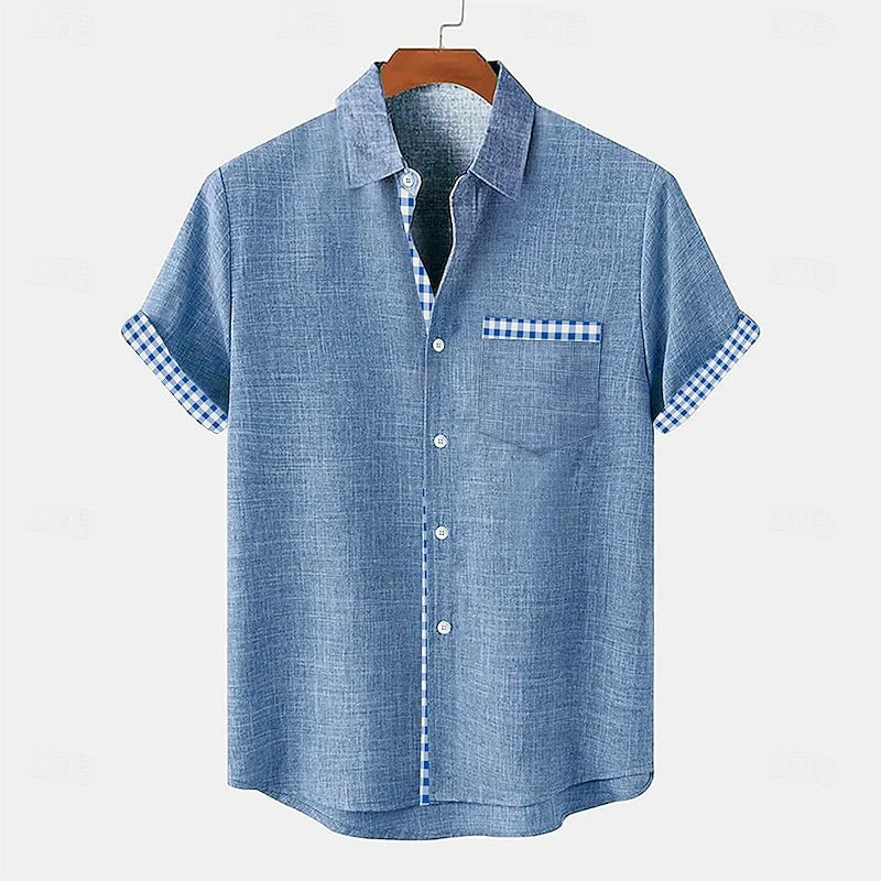 Mittags Leinen Button-Up Hemd