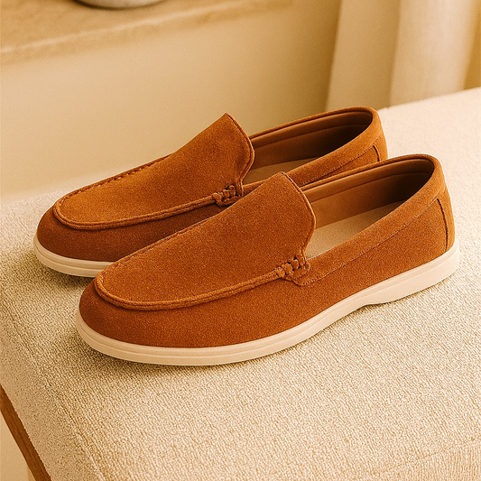 Bruno Klassische Wildleder Slipper – Handgemachte Herren Hausschuhe