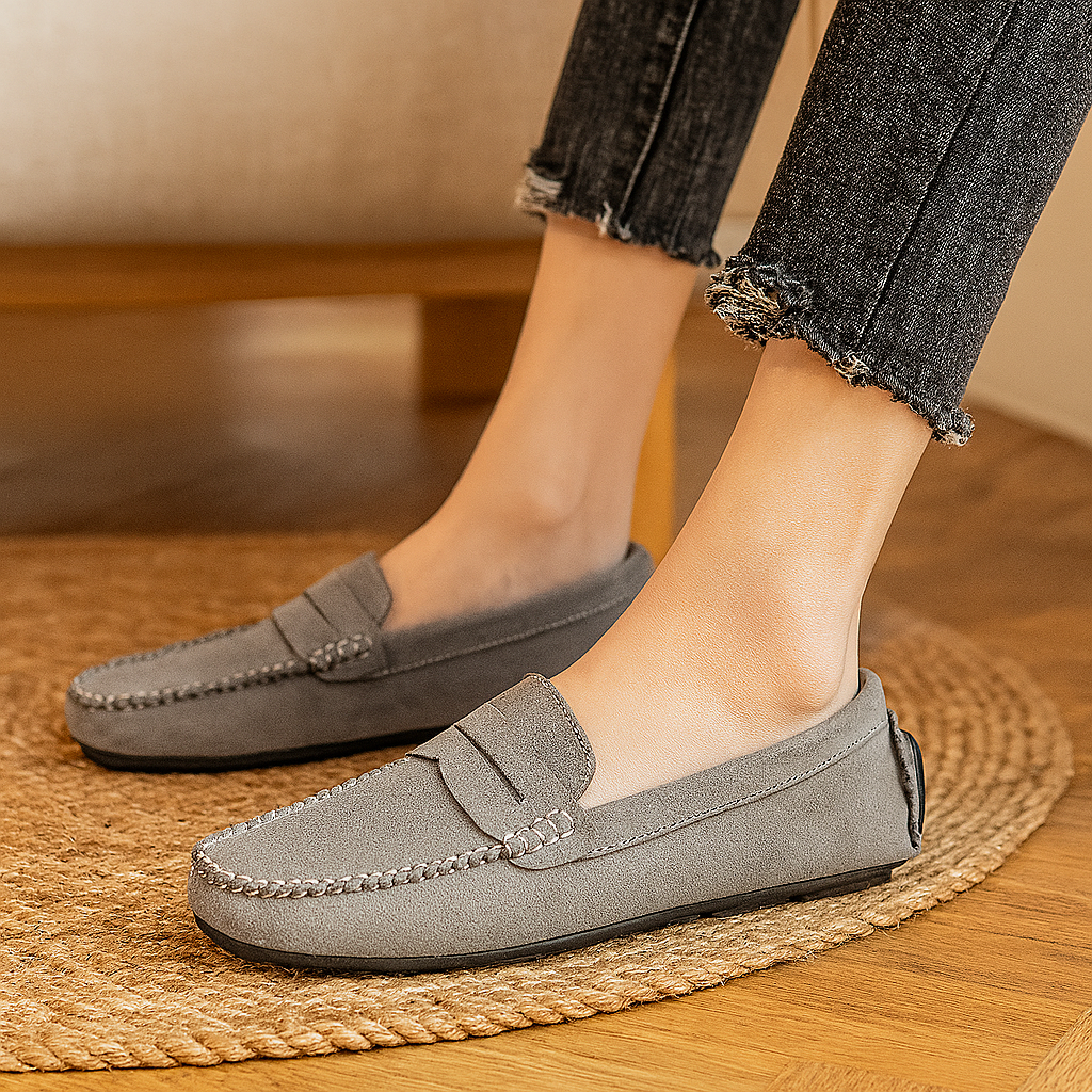 Milano Herren Leder Slipper – Klassische Slip-On Schuhe mit rutschfester Sohle