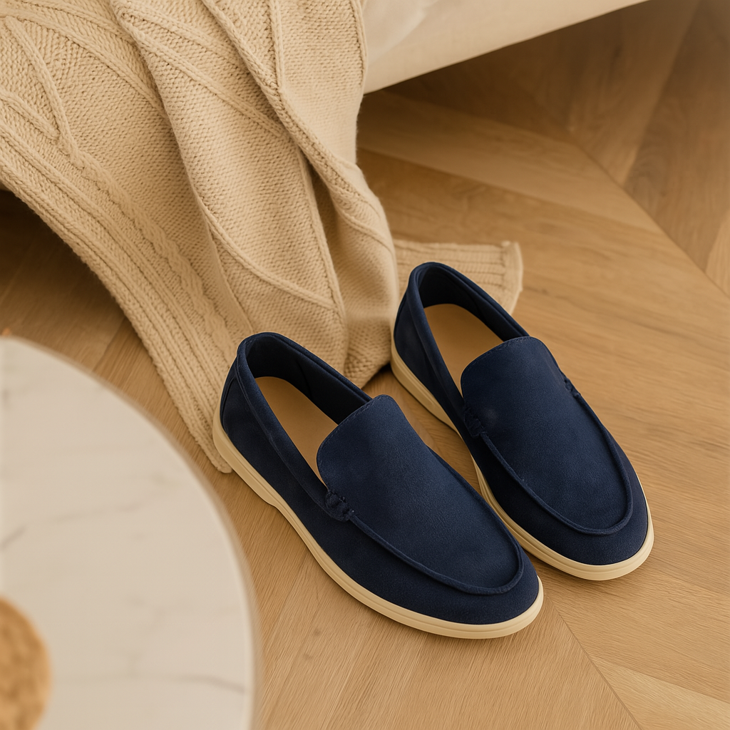 Bruno Klassische Wildleder Slipper – Handgemachte Herren Hausschuhe