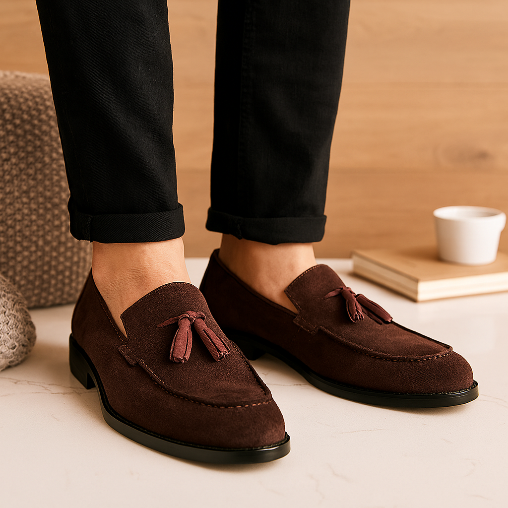 London Wildleder Slipper – Flexible und stilvolle Herrenschuhe