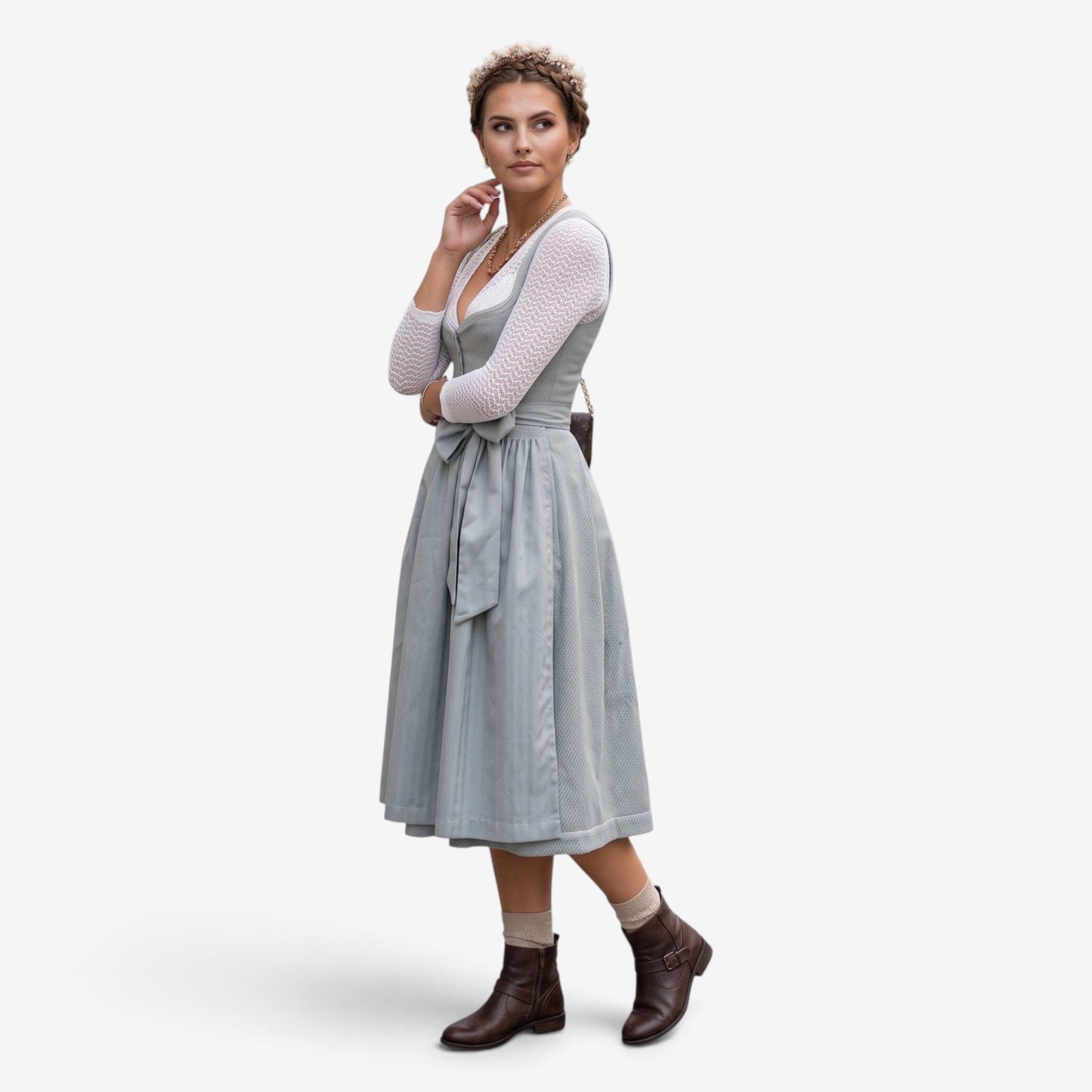 Dirndl-Kleid für Damen im eleganten Stil mit Schleife