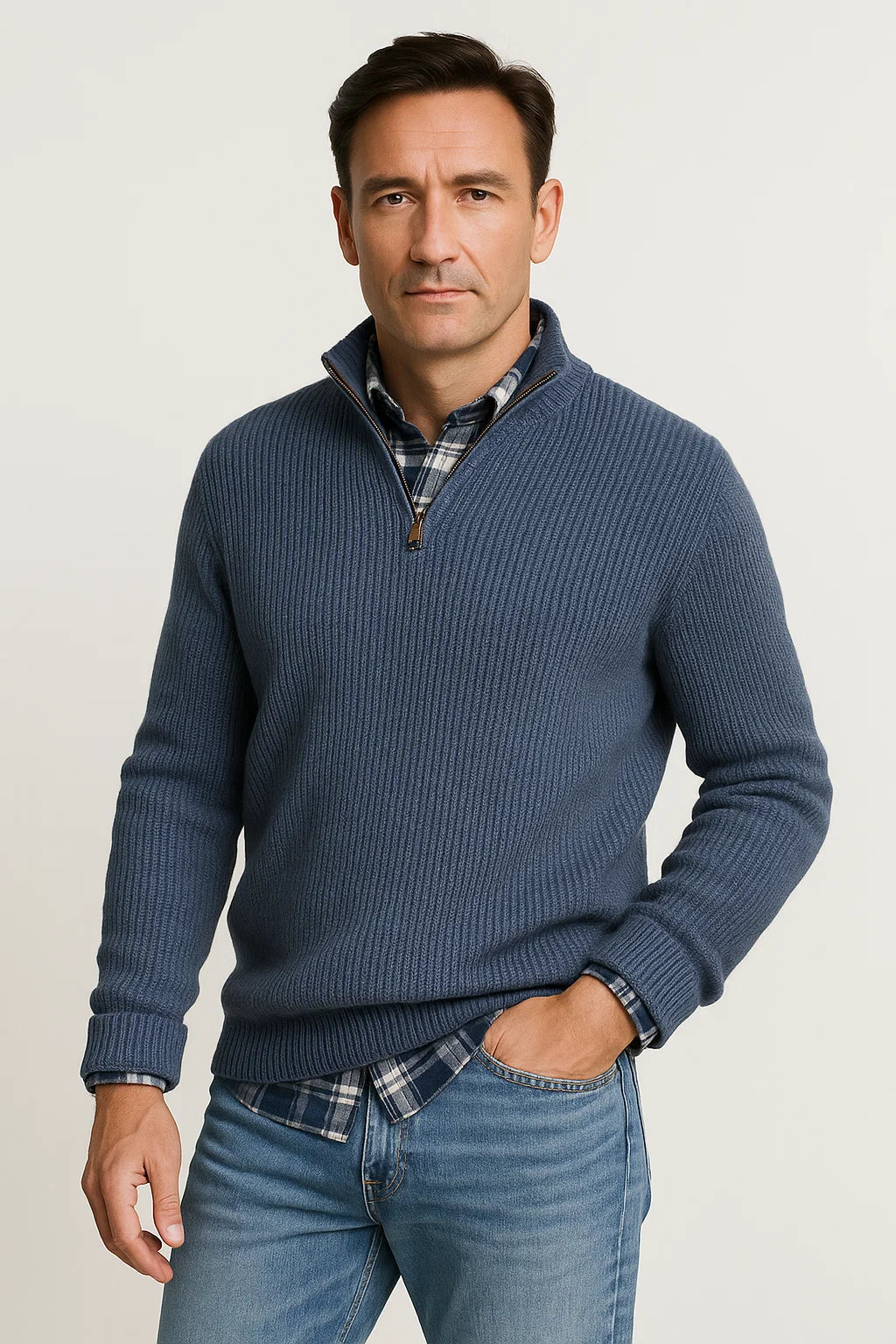 Jersey para hombre | Media cremallera y diseño atemporal