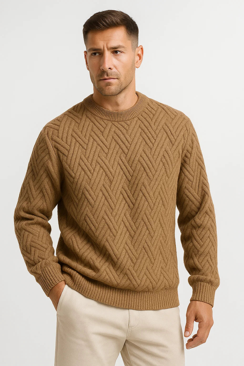 Maglione Uomo in Maglia | Taglio Casual & Dettagli a Costine