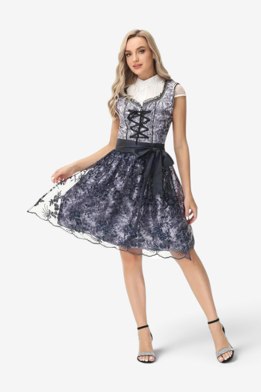 Dirndlkleid für Damen im bayerischen Stil mit Spitzen