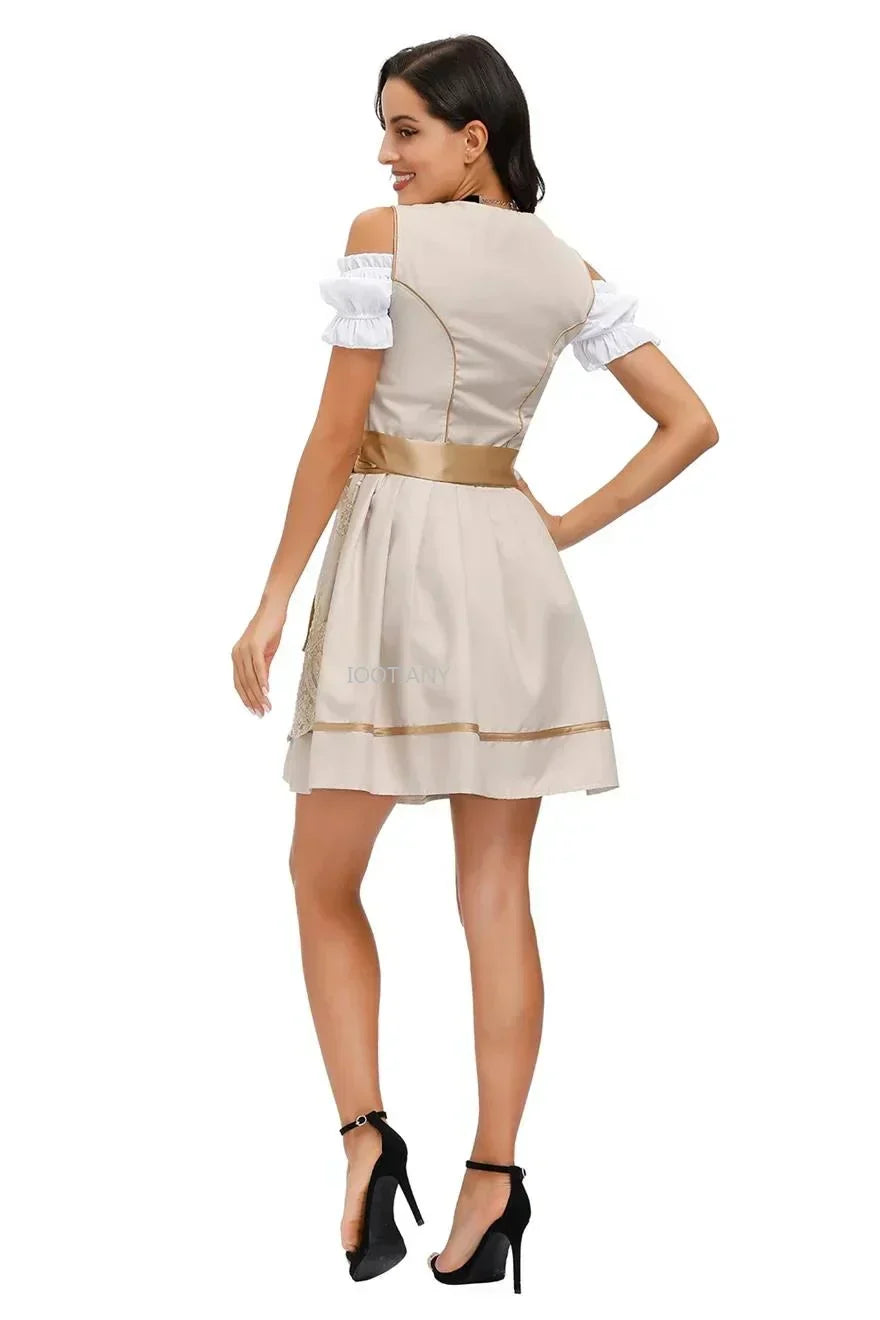 Dirndlkleid für Damen im bayerischen Stil mit Spitzen
