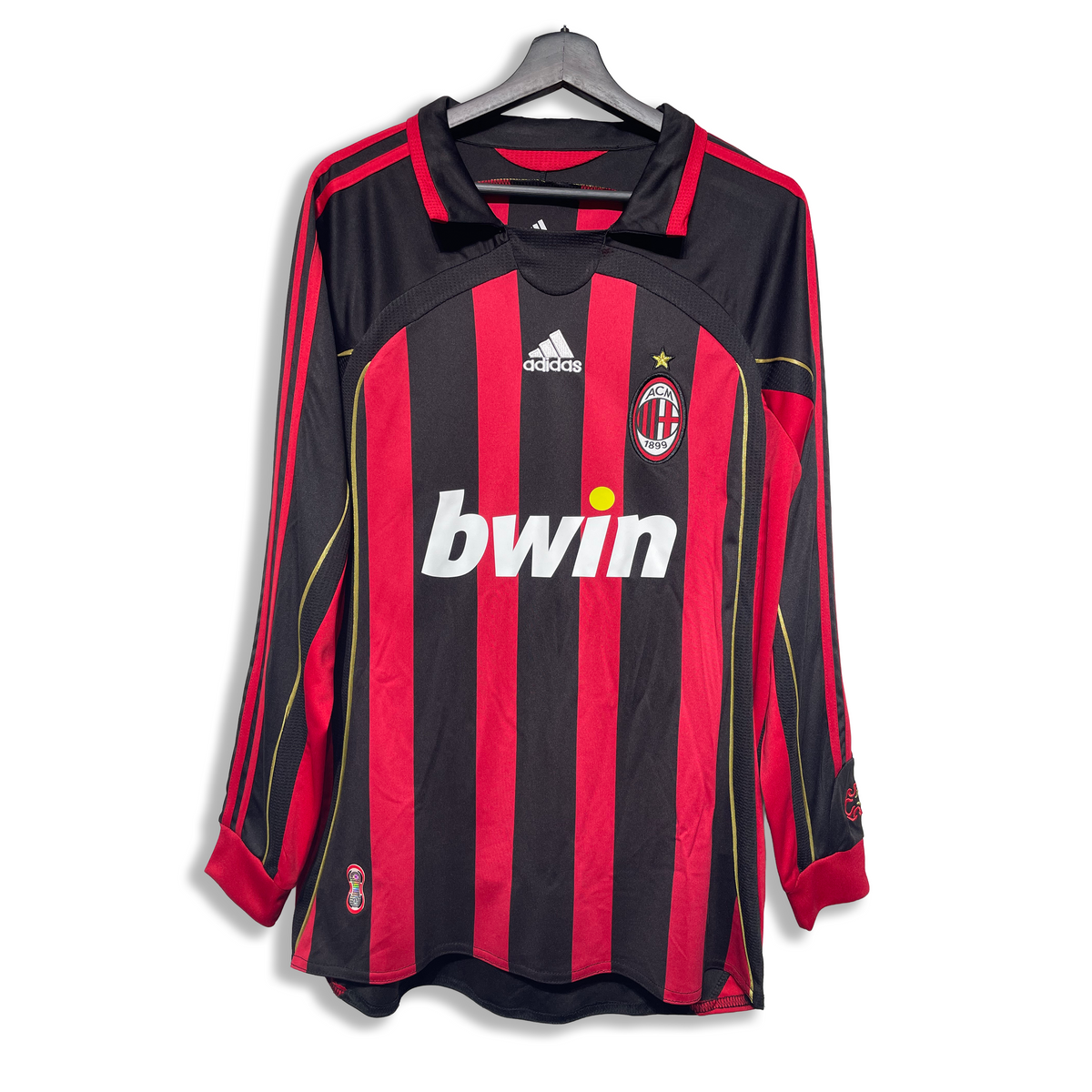 AC Milan home jersey for men 2006/07 – long sleeve, retro-vintage