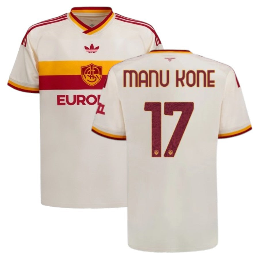 Equipación visitante del AS Roma Manu Kone para hombre 2026/27
