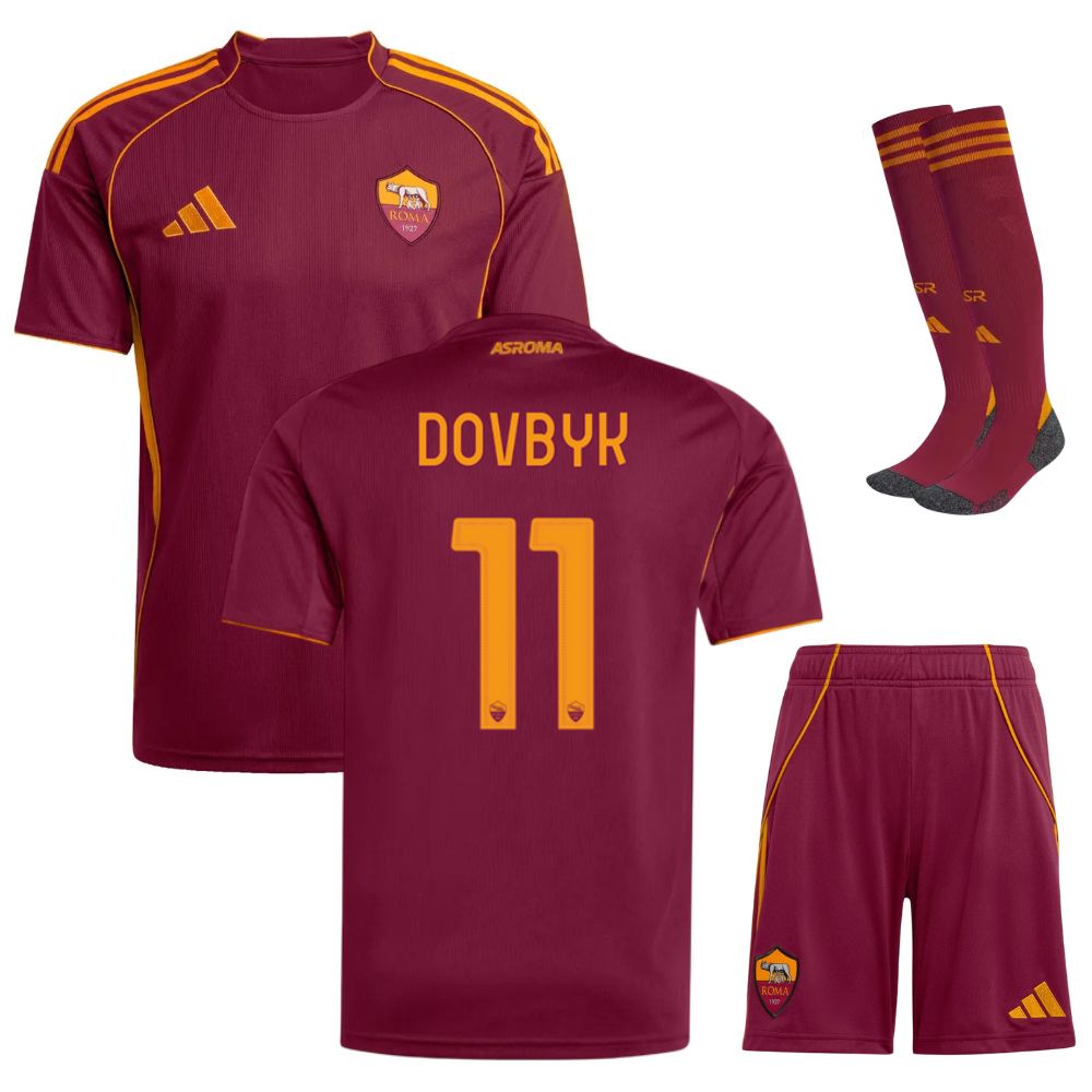 AS Roma Kids' Home Jersey Set 2025/26