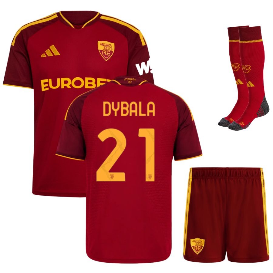 Conjunto de camiseta local de la AS Roma de Dybala para niño 2026/27
