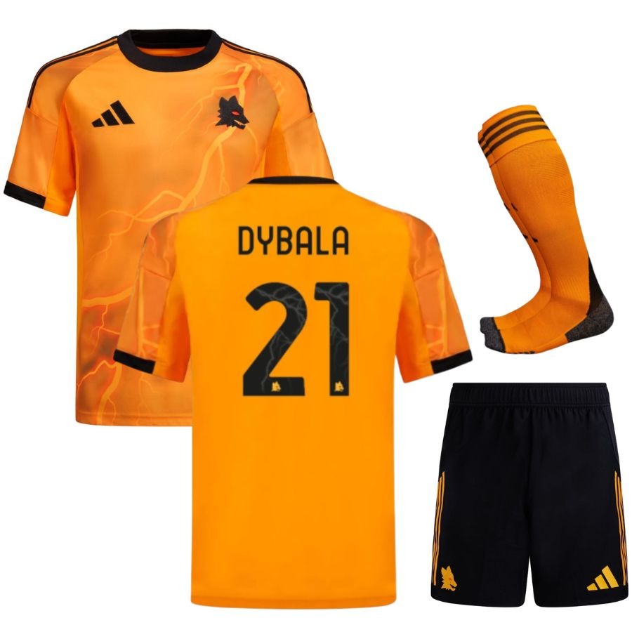 Conjunto de camiseta visitante de la AS Roma Dybala para niño 2025/26