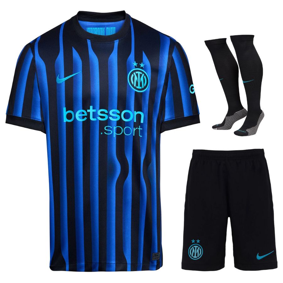 Conjunto de camiseta local del Inter de Milán para niño 2025/26