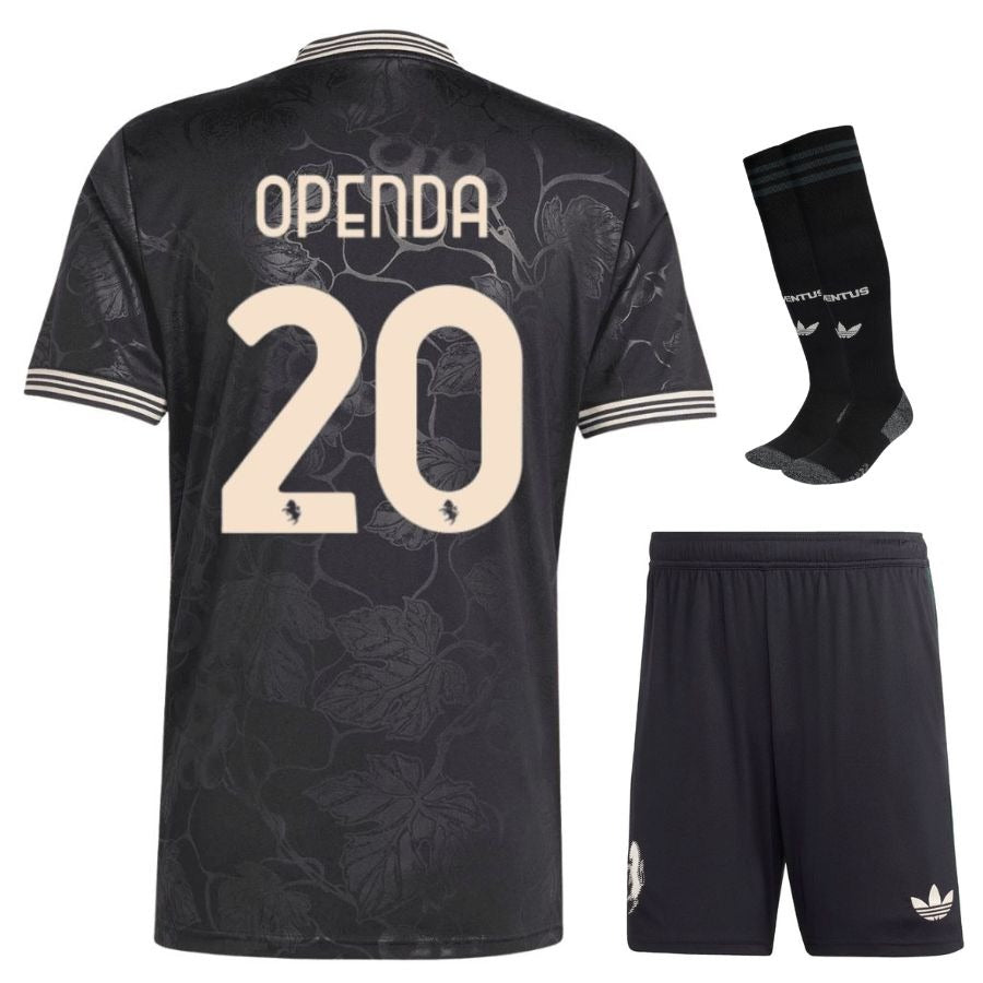 Conjunto de tercera equipación de la Juventus Openda para niño 2025/26