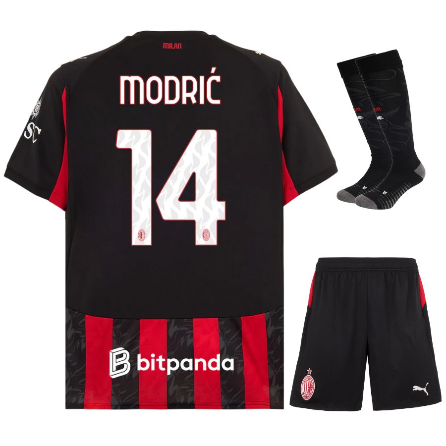AC Milan-thuisshirtset voor kinderen 2025/26