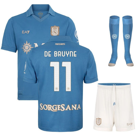SSC Neapel Heim-Trikotset De Bruyne für Kinder 2026/27