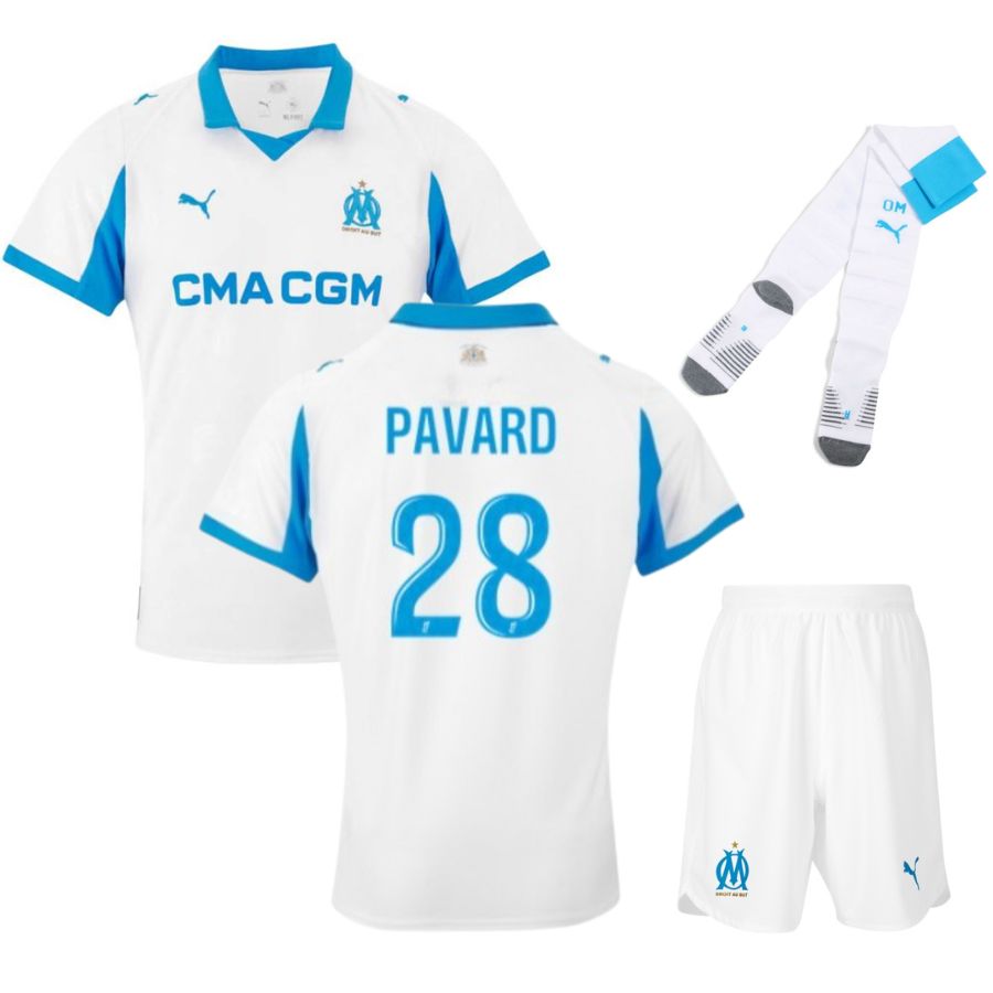 Olympique Marseille – Home Jersey Set – 2025/26 – Kids
