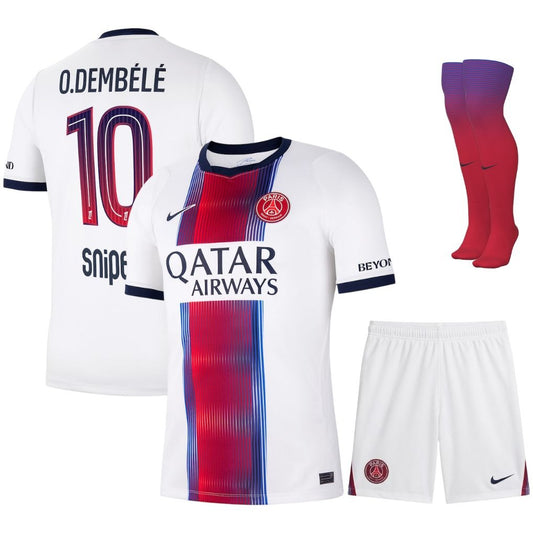 Paris Saint-Germain – Auswärtstrikotset – 2026/27 – Kinder – Dembélé – Weiß