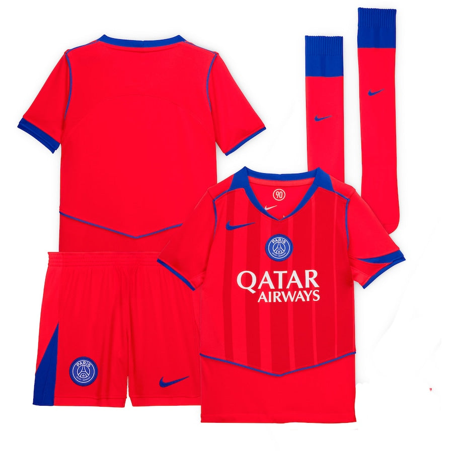 Paris Saint-Germain – Conjunto de tercera camiseta – 2025/26 – Niño – Rojo