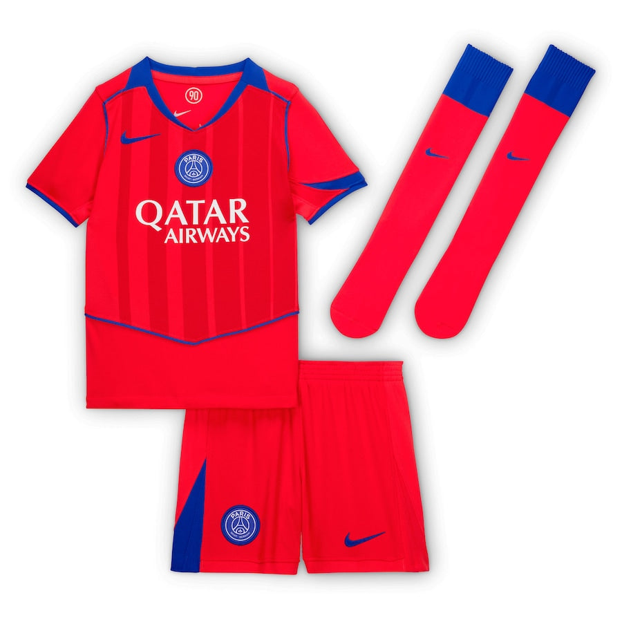 Paris Saint-Germain – Conjunto de tercera camiseta – 2025/26 – Niño – Rojo