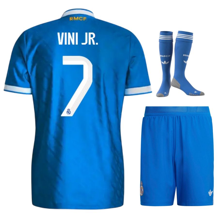Conjunto de tercera equipación del Real Madrid para niño 2025/26 – azul