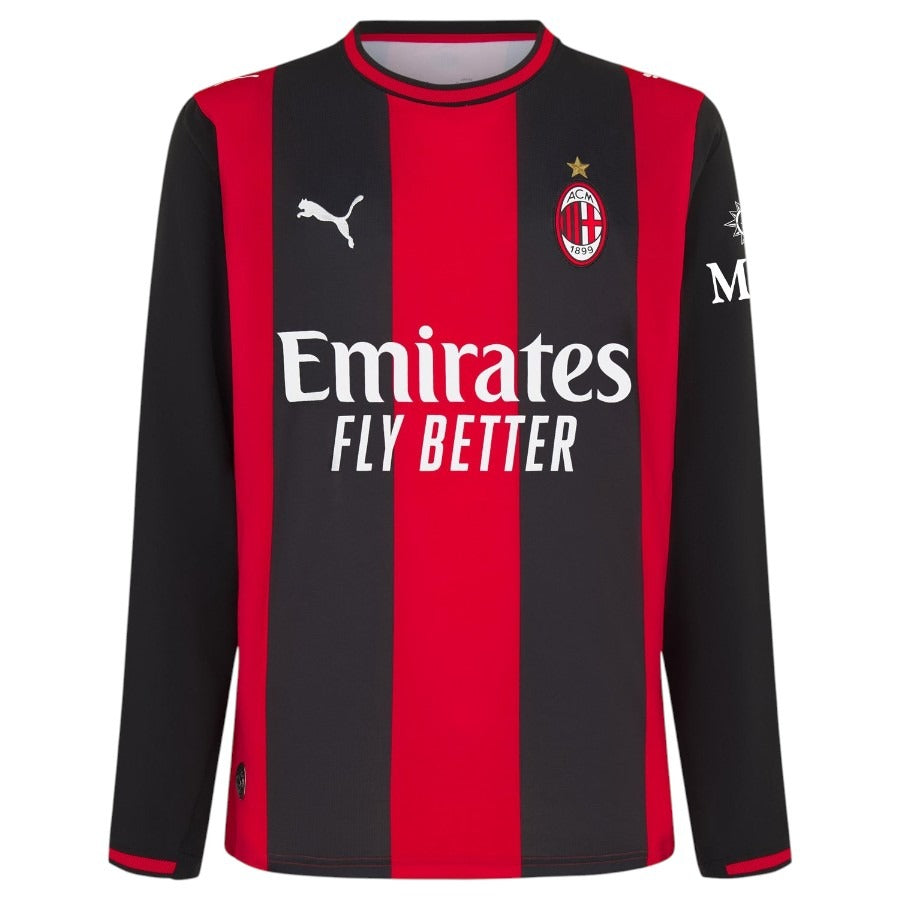 AC Milan Home Shirt for Men 2026/27 – Long Sleeve, Red