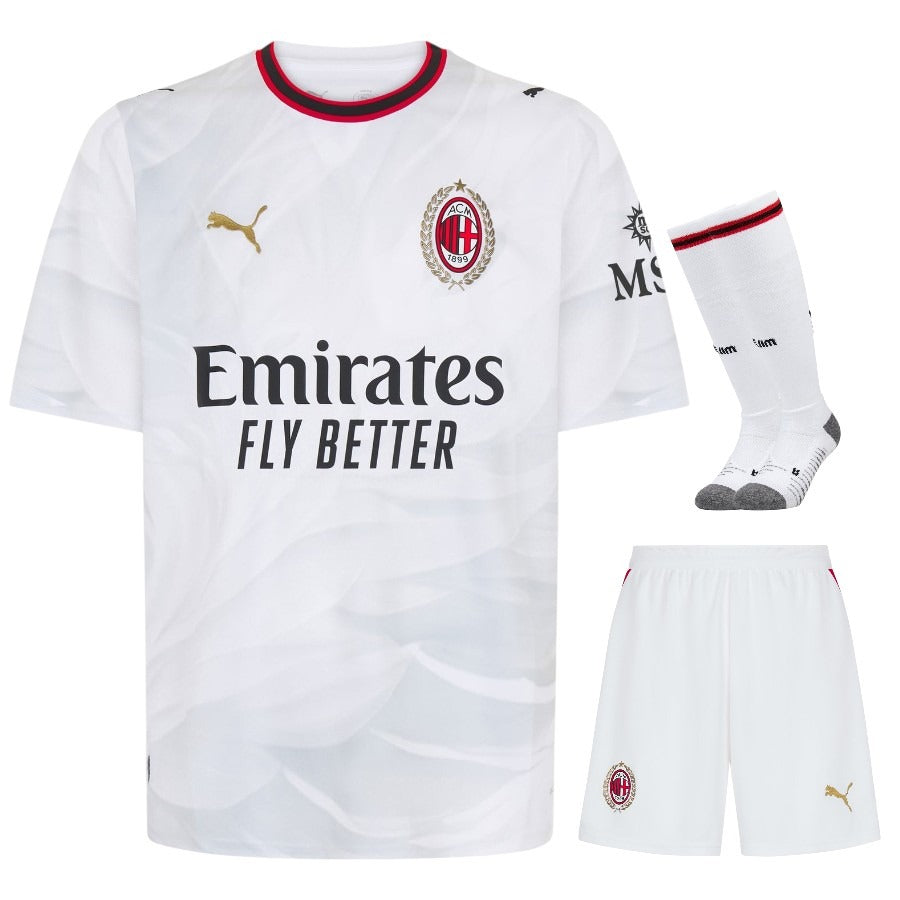 Conjunto de camiseta visitante del AC Milan Rafael Leao para niño 2026/27
