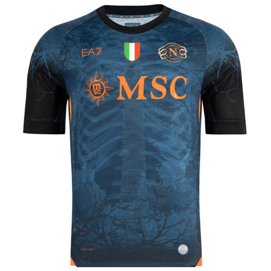 Maglia SSC Napoli da uomo 2025/26 – Edizione Halloween, Blu scuro