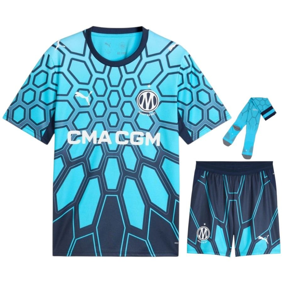Olympique Marseille – Torwarttrikotset – 2026/27 – Kinder – Blau