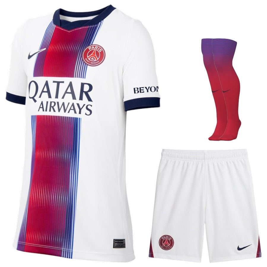 Paris Saint-Germain – Conjunto de camiseta visitante – 2026/27 – Niño – Zaïre-Emery – Blanco