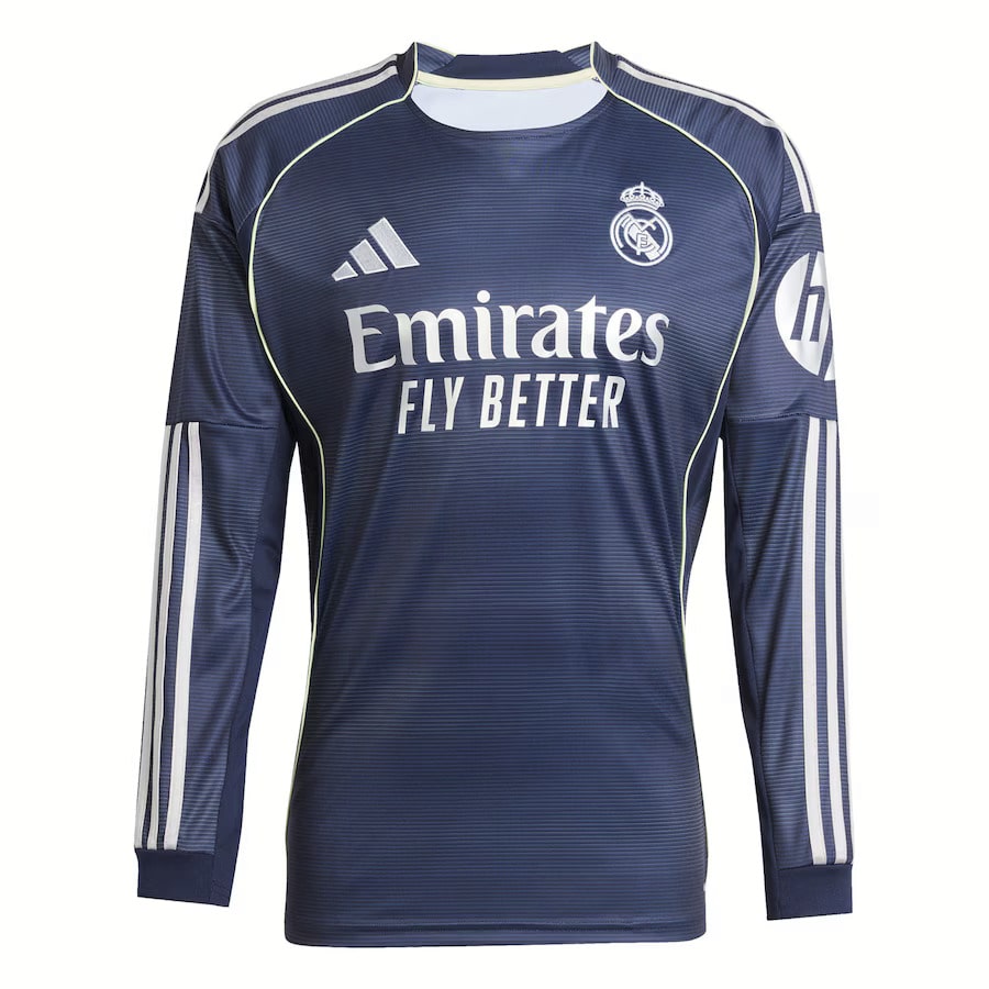 Real Madrid Men's Away Shirt 2025/26 - Long Sleeve