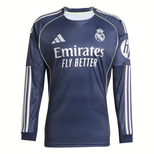 Real Madrid Auswärts-Trikot für Herren 2025/26 – Langarm