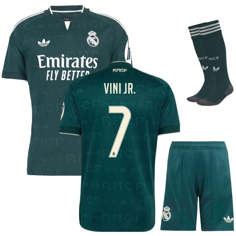 Conjunto de equipación visitante del Real Madrid para niño 2026/27