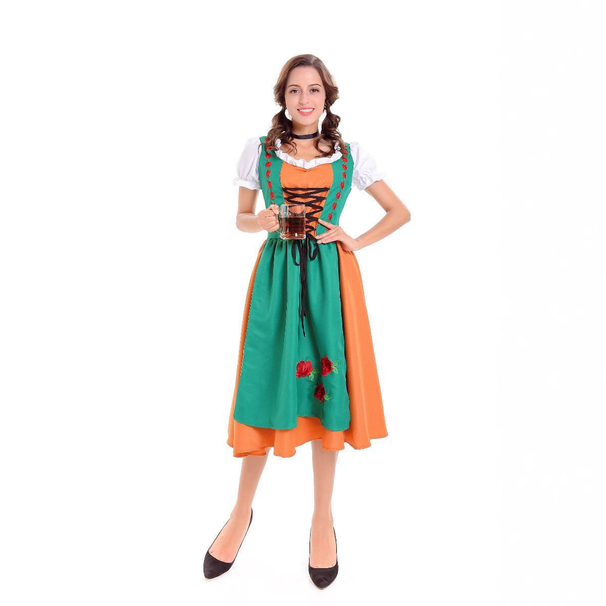 Dirndlkleid für Damen mit Schürze und Mieder