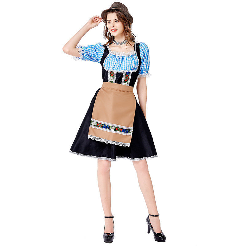 Oktoberfest-Dirndl für Damen mit bestickter Schürze
