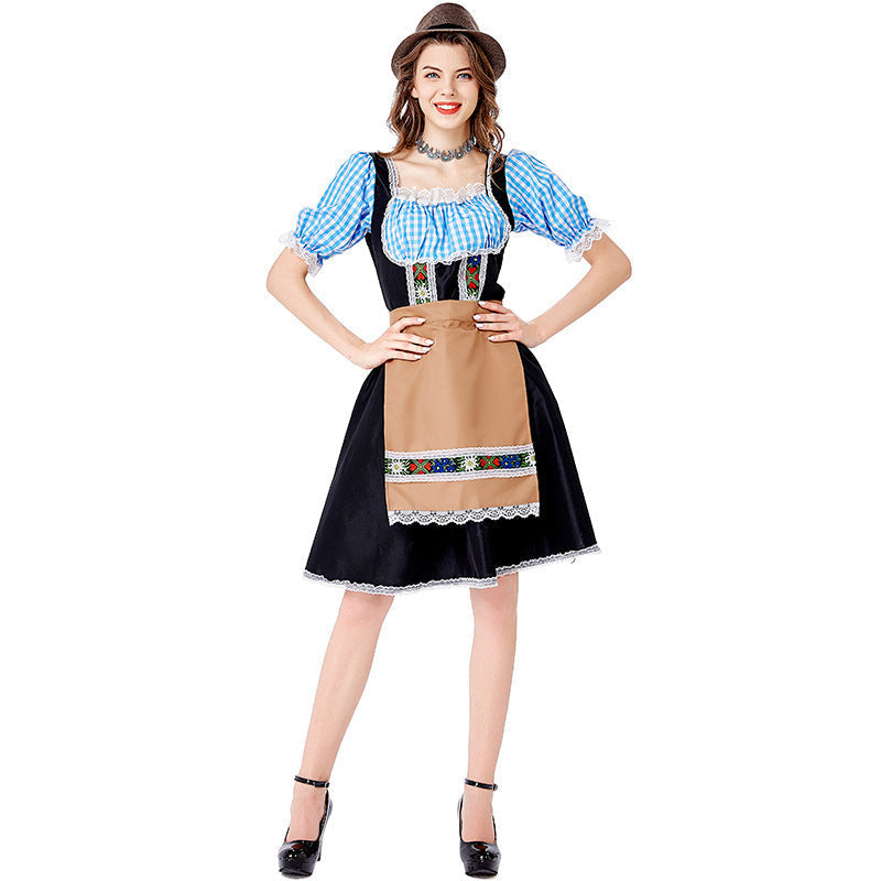 Oktoberfest-Dirndl für Damen mit bestickter Schürze